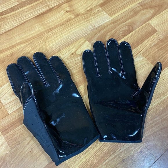 NIKE VAPOR JET 5.0 COLD WEATHER RECIEVER FOOTBALL GLOVES Black White Size Medium - Picture 5 of 6